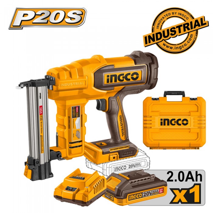 Καρφωτικό Μπαταρίας 18GΑ 20V Li-Ion + Βαλίτσα INGCO CBNLI2008E