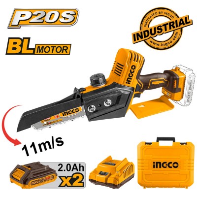 Μίνι Αλυσοπρίονο Μπαταρίας 20V Li-Ion με Λάμα 6"/15cm INGCO CGSLI20686