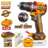 Κρουστικό Δραπανοκατσάβιδο Compact Μπαταρίας 20V Li-Ion 76Nm INGCO CIDLI207686E