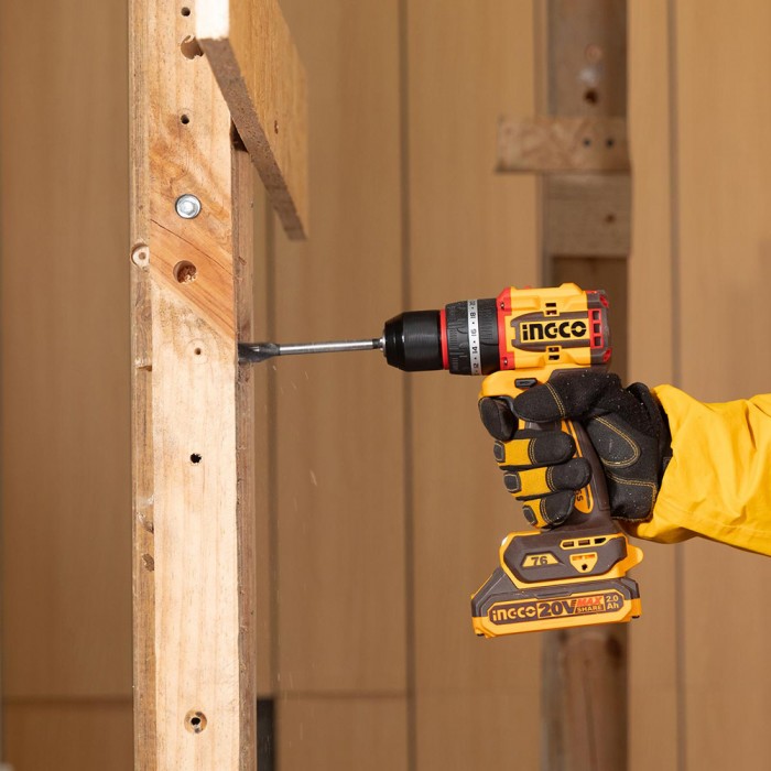 Κρουστικό Δραπανοκατσάβιδο Compact Μπαταρίας 20V Li-Ion 76Nm σε Πλαστική Θήκη INGCO CIDLI20768E