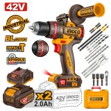 Κρουστικό Δραπανοκατσάβιδο Compact Μπαταρίας 42V Li-Ion INGCO CIDLI429982E