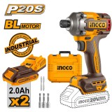 Κατσαβίδι Παλμικό Μπαταρίας 20V Li-Ion 285Nm INGCO CIRLI2028E