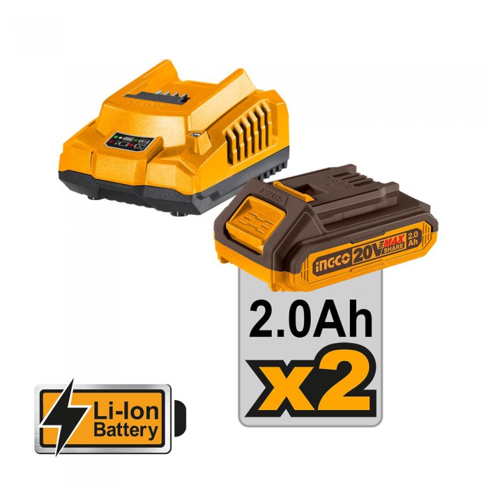 Κατσαβίδι Παλμικό Μπαταρίας 20V Li-Ion 285Nm INGCO CIRLI2028E