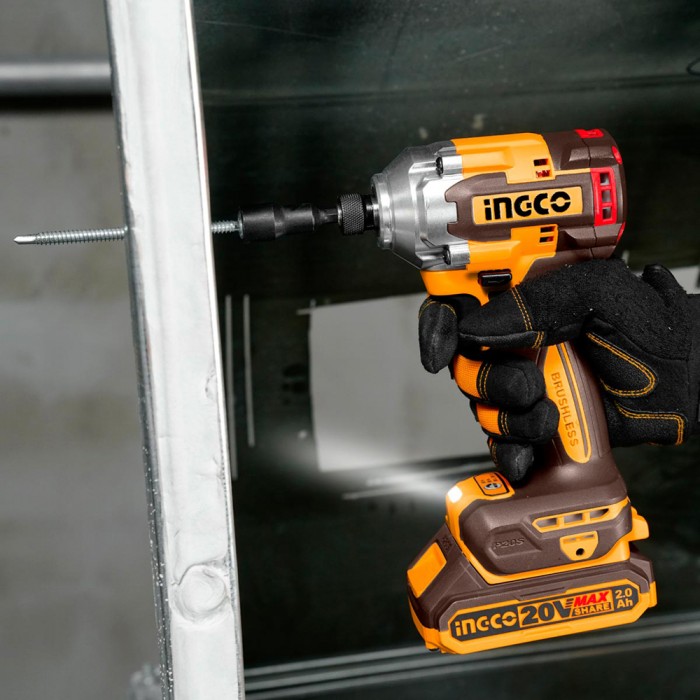 Κατσαβίδι Παλμικό Μπαταρίας 20V Li-Ion 285Nm INGCO CIRLI2028E