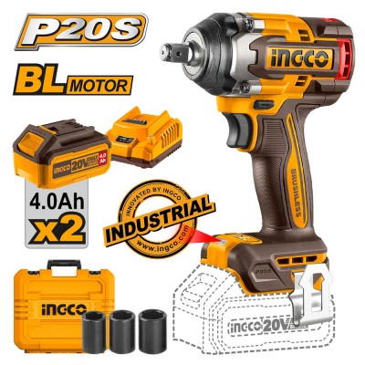 Μπουλονόκλειδο Κρουστικό Μπαταρίας 20v Li-Ion 500-650nm INGCO CIWLI2050E