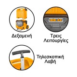 Πλυστικό Μηχάνημα Υψηλής Πίεσης Μπαταρίας 2x20V Li-Ion SOLO INGCO CPWLI4006