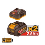 Πιστολέτο Περιστροφικό Κρουστικό Σκαπτικό Μπαταρίας 42V Li-Ion INGCO CRHLI422882E