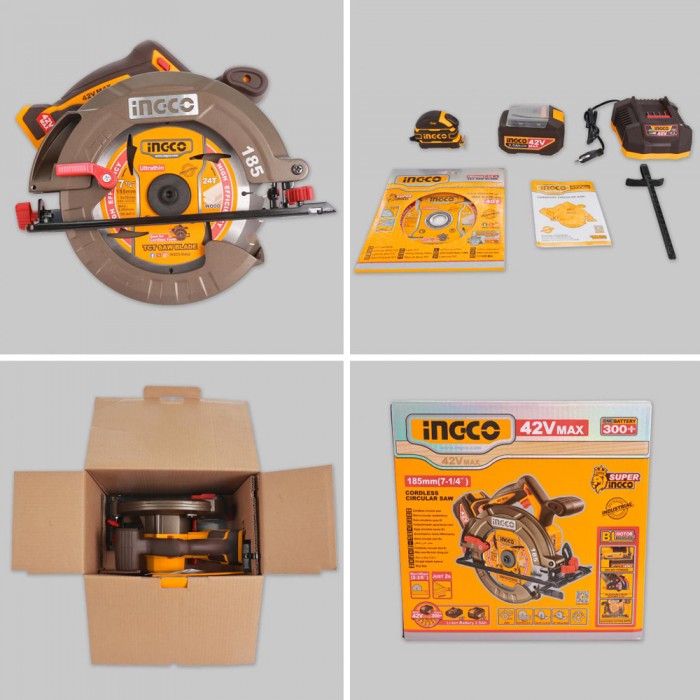 Δισκοπρίονο Μπαταρίας 42V Li-Ion INGCO CSLI4218511E