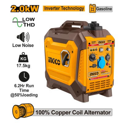 Γεννήτρια Inverter Βαλιτσάκι Βενζίνης 2kw 2.5kva 2.5hp INGCO GEI23006