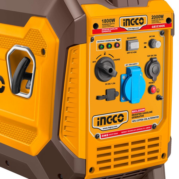 Γεννήτρια Inverter Βαλιτσάκι Βενζίνης 2kw 2.5kva 2.5hp INGCO GEI23006