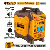 Γεννήτρια Inverter Βαλιτσάκι Βενζίνης 3.2kw 4kva 4hp INGCO GEI35006