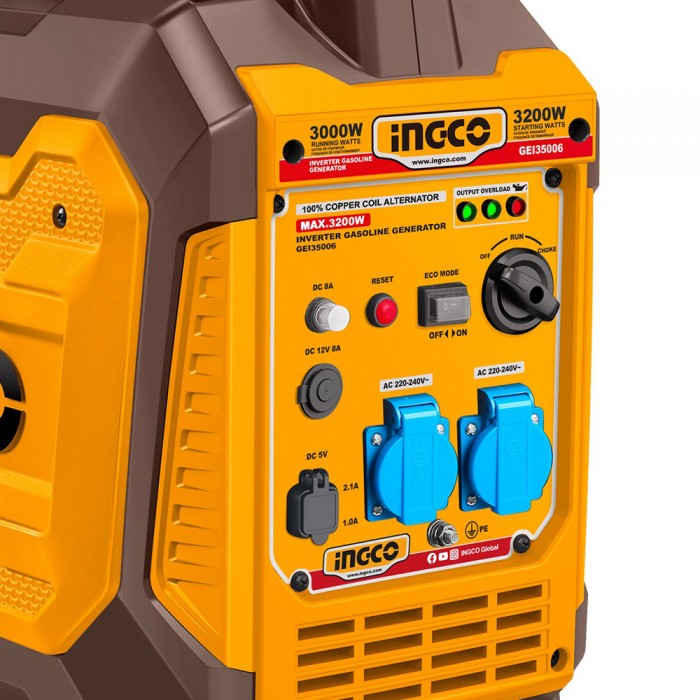 Γεννήτρια Inverter Βαλιτσάκι Βενζίνης 3.2kw 4kva 4hp INGCO GEI35006
