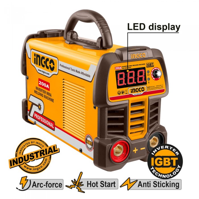 Ηλεκτροκόλληση Inverter 200Α INGCO MMA20069E
