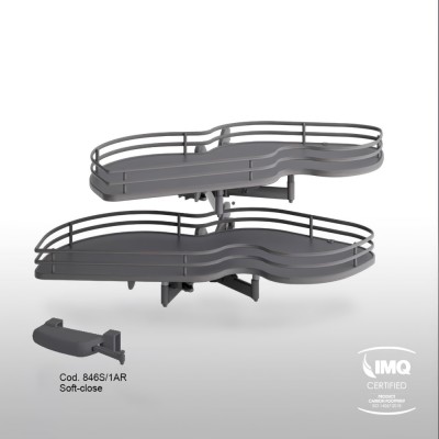 Μηχανισμός Τυφλού Combi's 2 για Πόρτα 50cm - Αριστερό Άνοιγμα σε χρώμα Ardesia/Ανθρακί Inoxa Ellite 846BE/SX50AR 0075-1572