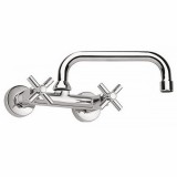 Μπαταρία Νεροχύτη Τοίχου Χρωμέ Ανώ Ροής RODOS 072996 Interflex