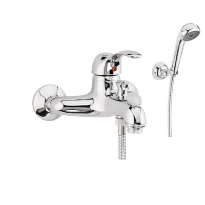 Μπαταρία μπάνιου με σετ ντους Interflex Χρώμιο 080570 Delizia