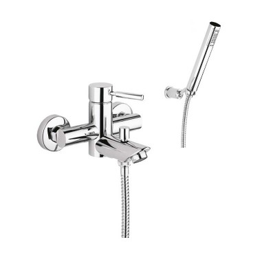 Μπαταρία μπάνιου με σετ ντους Interflex Χρώμιο 082999 Kobuk