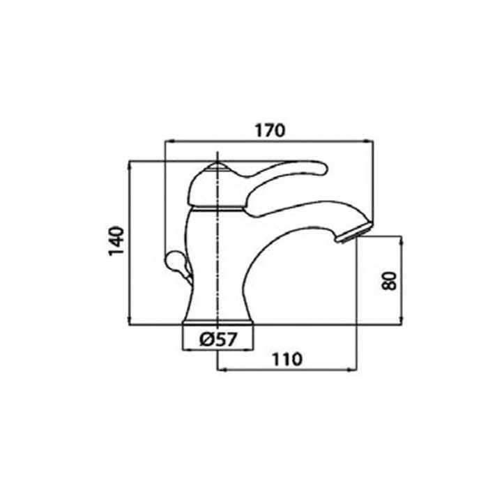 Μπαταρία νιπτήρα Interflex Χρώμιο 080598 Allure