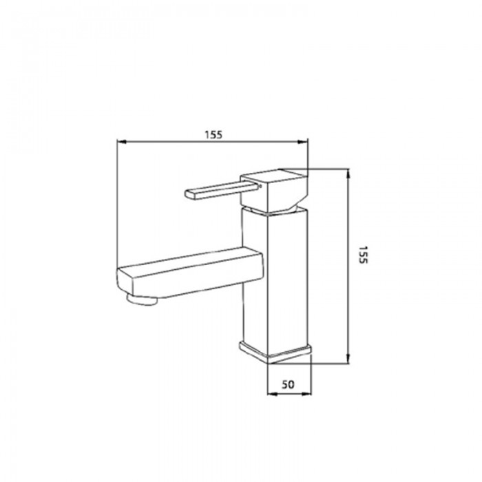 Μπαταρία νιπτήρα μπάνιου Interflex Χρώμιο 083679 Quattro