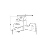 Μπαταρία μπάνιου με σετ ντους Interflex Χρώμιο 083680 Quattro