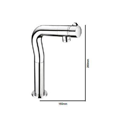 Μπαταρία νιπτήρα ψηλή Interflex  Χρώμιο 084180 Minimal