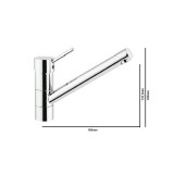 Μπαταρία νεροχύτη χαμηλή Interflex Χρώμιο 085374 K-Dieci