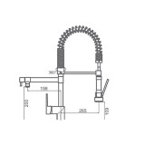 Μπαταρία νεροχύτη ψηλή Double Interflex Χρώμιο 086241 art