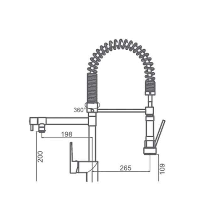 Μπαταρία νεροχύτη ψηλή Double Interflex Χρώμιο 086241 art