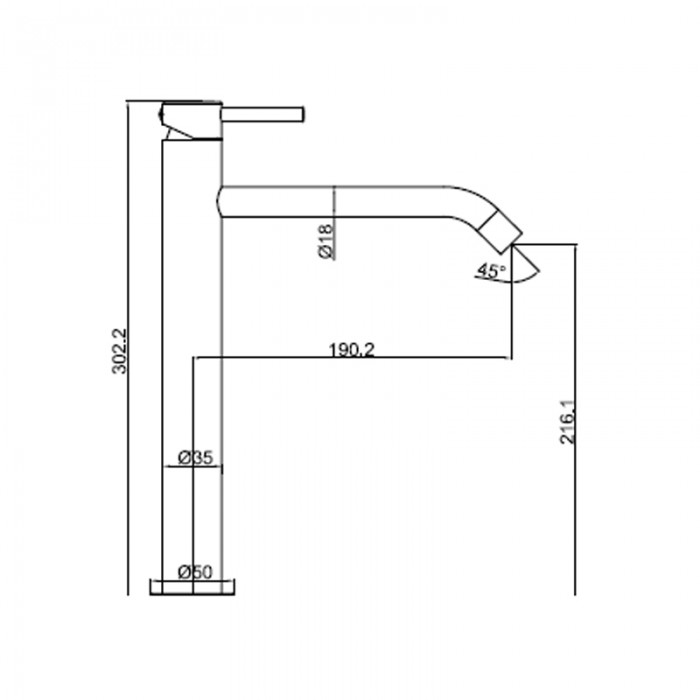 Μπαταρία Νιπτήρος Επικαθήμενη ψηλη Interflex Chic 086921 Black Matt Art