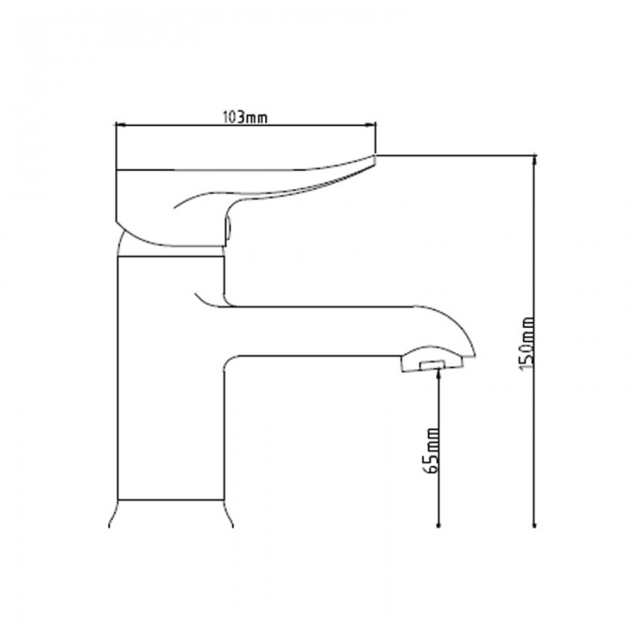 Μπαταρία μπάνιου νιπτήρα Interflex Χρώμιο 086701 Wave
