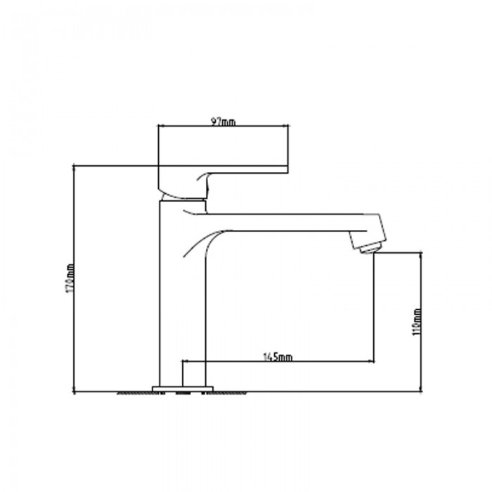 Μπαταρία μπάνιου νιπτήρα ψηλή Interflex Χρώμιο 086818 Leader