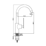 Μπαταρία μπάνιου νιπτήρα ψηλή με ρουξούνι Interflex  Χρώμιο 087079 Zen