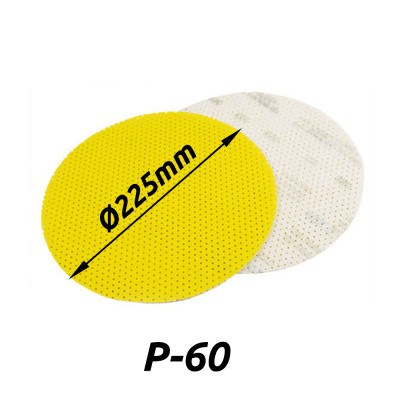 Δίσκος γυαλόχαρτου Velcro Ø225mm με Κόκκωση P60 JÖST SUPERPAD 423-A 60 25201