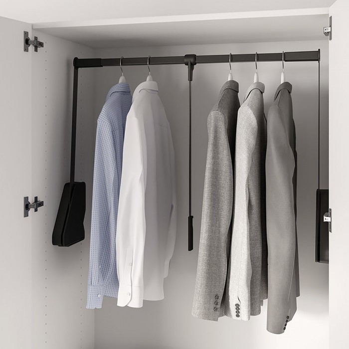 Ασανσέρ Ντουλάπας 985-1168mm Μαύρο Kesseboehmer CΟΝΕRΟ 238281-7021