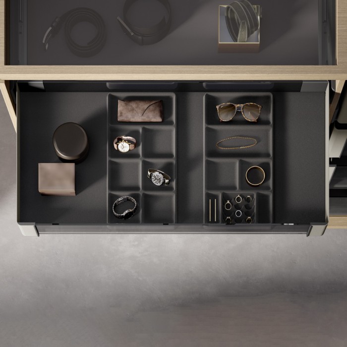 Θήκη Χρυσαφικών Συρταριού Βελουτέ 223x425mm Μαύρο Kesseboehmer CΟΝΕRΟ 238593-7817