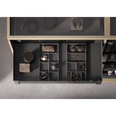 Θήκη Ζωνών-Γραβατών Ντουλάπας Βελουτέ 223x425mm Μαύρο Kesseboehmer CΟΝΕRΟ 238594-7817