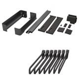 Πλαίσιο Παντελονοθήκης Ντουλάπας με Φρένο με 7 κρεμάστρες για Πλάτος Κουτιών 552-612mm και Βάθος 450mm Μαύρο Kesseboehmer CΟΝΕRΟ 238690-7021 + 238505-0007 + 238712-7818