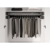 Πλαίσιο Παντελονοθήκης Ντουλάπας με Φρένο με 7 κρεμάστρες για Πλάτος Κουτιών 552-612mm και Βάθος 450mm Μαύρο Kesseboehmer CΟΝΕRΟ 238690-7021 + 238505-0007 + 238712-7818