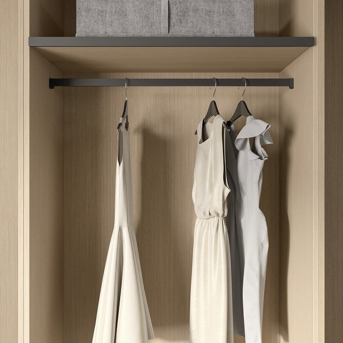 Σωλήνα Τετράγωνη Ντουλάπας με Πέταλα 919x15x30mm Μαύρο Kesseboehmer CΟΝΕRΟ 238901-7021