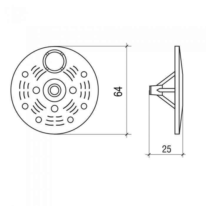Πλαστικό Στήριγμα Θερμομονωτικών Πλακών Ø60mm χωρίς Καρφίδα Klimas TDP060 46245