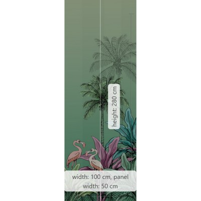 Φωτοταπετσαρία Τοίχου KOMAR "Jungle Flamingo" σειρά "DISNEY MARVEL" 100x280cm DX2-018