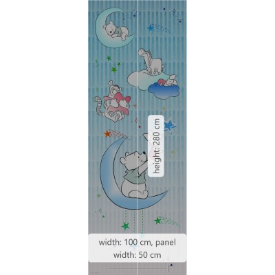 Φωτοταπετσαρία Τοίχου KOMAR "Winnie Pooh Piglet and Stars" σειρά "DISNEY MARVEL" 100x280cm DX2-082