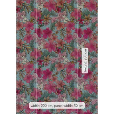 Φωτοταπετσαρία Τοίχου KOMAR "Ariel Pink Flower" σειρά "DISNEY MARVEL" 200x280cm DX4-008