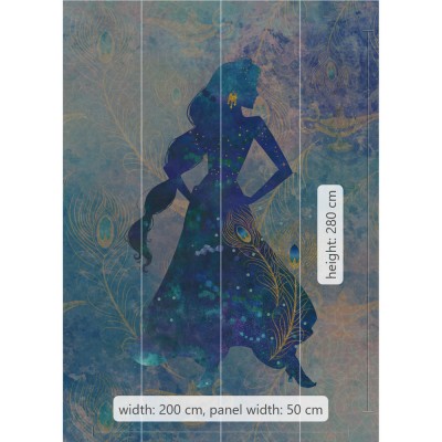 Φωτοταπετσαρία Τοίχου KOMAR "Jasmin Silouhette" σειρά "DISNEY MARVEL" 200x280cm DX4-081