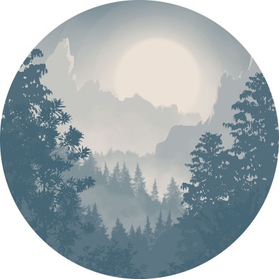 Αυτοκόλλητη Φωτοταπετσαρία Τοίχου KOMAR "Blue Valley" σειρά "DOTS" Ø125cm D1-039