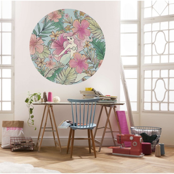 Αυτοκόλλητη Φωτοταπετσαρία Τοίχου KOMAR "Ariel Ocean Flowers" σειρά "DOTS" Ø125cm DD1-001