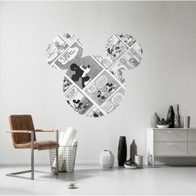 Αυτοκόλλητη Φωτοταπετσαρία Τοίχου KOMAR "Mickey Head Comic Cartoon" σειρά "DOTS" 127x127cm DD1-007