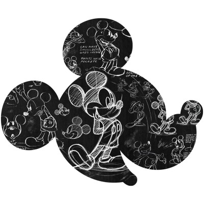 Αυτοκόλλητη Φωτοταπετσαρία Τοίχου KOMAR "Mickey Head Illustration" σειρά "DOTS" 127x127cm DD1-008