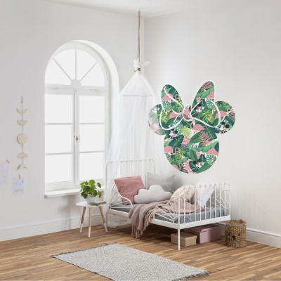 Αυτοκόλλητη Φωτοταπετσαρία Τοίχου KOMAR "Minnie Head Tropical" σειρά "DOTS" 127x127cm DD1-009