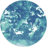 Αυτοκόλλητη Φωτοταπετσαρία Τοίχου KOMAR "Avengers Blue Power" σειρά "DOTS" Ø125cm DD1-031